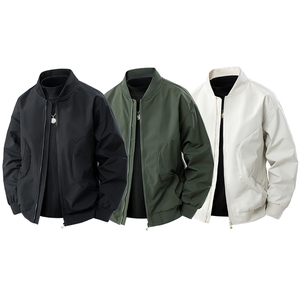 秋季棒球领夹克男士宽松休闲外套大码学院风上衣A266-JK8016-P33图片