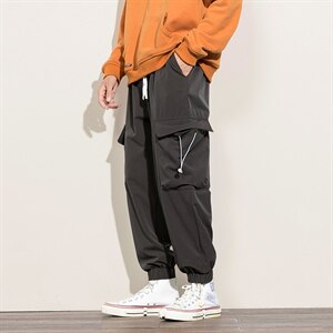 2021秋季新款大码男日系白墙工装微弹冰丝九分休闲裤K2083-P45图片