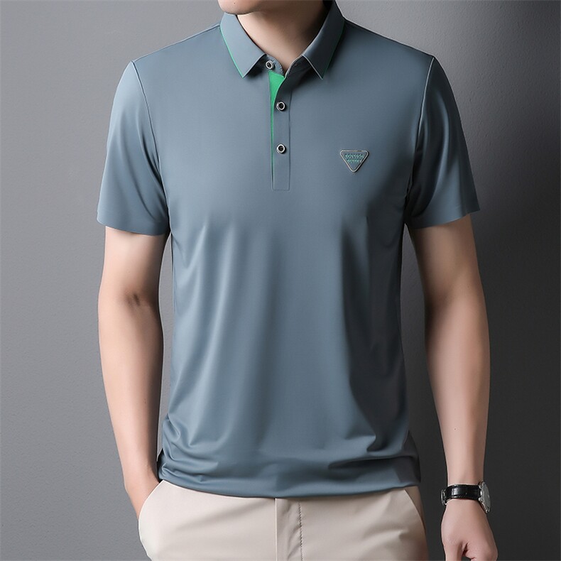 夏季男士高品质POLO衫2023新款休闲商务短袖T恤翻领纯色上衣P58,男装Polo衫,星座1105-3