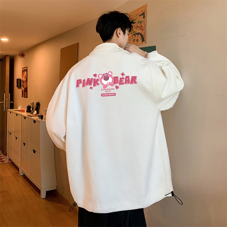麂皮绒夹克男大码立领褂子外套JK85329-P68加绒款-P78,男装夹克,电商A040