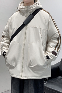 冬上新加棉加厚棉服港风保暖连帽棉衣外套男女 8321-P110控价158图片
