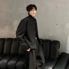 网络图现货韩版港风潮流帅气宽松百搭男士休闲西服JXZ34-P75，男装西服，星座715-7