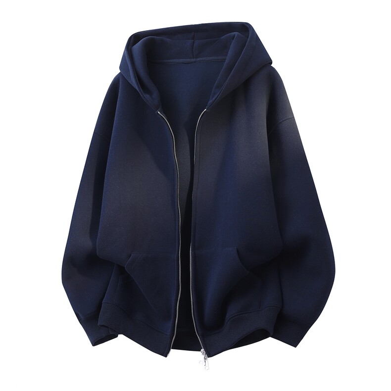 抖音品质开衫卫衣男春秋美式复古重磅拉链A146-KS8301特p48量大优，男装卫衣，HDA146