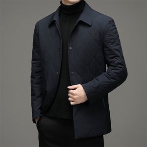 冬季外套男棉衣中年商务翻领棉服休闲上衣爸爸装棉袄A9601-P165图片