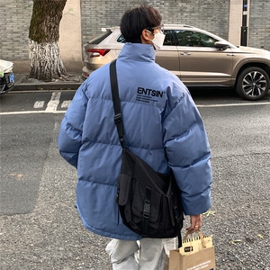港风街景时尚字母印花休闲立领棉衣A247-MY62039特批65控99图片