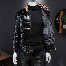 冬季新款亮面立领羽绒服男士潮流休闲外套钱塘2027-8806-P310，男装羽绒服，钱塘6025
