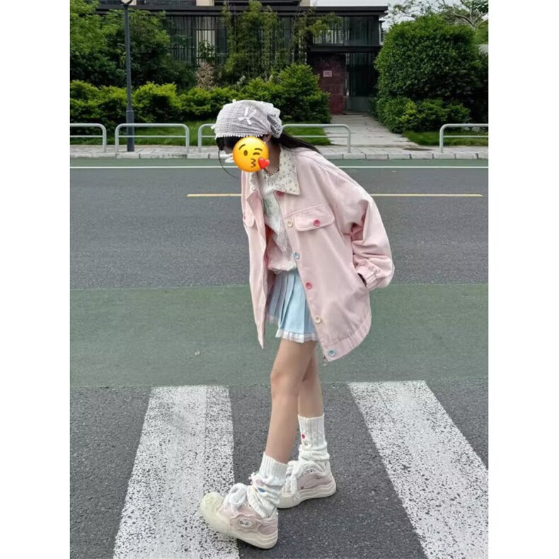 翻领碎花小香风外套女春秋款复古设计感小众上衣夹克小个子潮图片