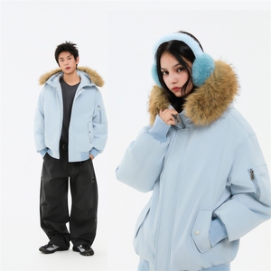冬季美式cleanfit棉服毛领加绒加厚潮牌撞色棉服外套MY6868-P88图片