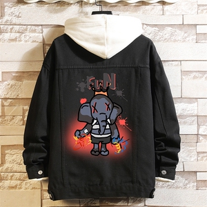 牛仔夹克男大码牛仔外套男茄克 NJ77221-P60加绒款-P75图片