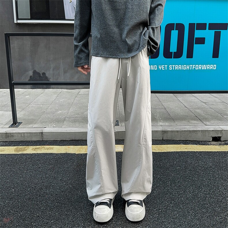 老钱风美式复古运动裤三防冲锋裤直筒休闲裤504-K254-特P25控49，女装休闲裤，星座504