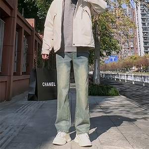 秋冬季男款长裤 美式复古微喇叭牛仔裤 高街休闲裤1412-2/992/P60图片