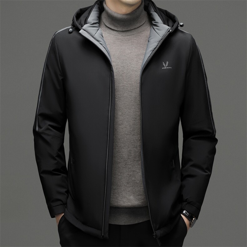 CSYR89679钱塘2020-2中年男士冬季厚款新款连帽百搭羽绒服P225,男装羽绒服,钱塘207-2