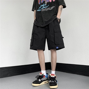 2026夏装立体大口袋工装短裤休闲五分裤高街 K9807/特P30 黑色2图片