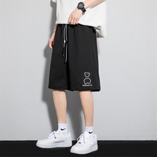 2023夏华夫格灰墙风钢印反光炫彩小熊男休闲五分短裤DK28637-P28，男装休闲裤，电商A082