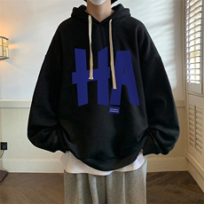 纯棉连帽卫衣男大码运动帽衫宽松薄WY2258-P35加绒款-P40，男装卫衣，电商A040