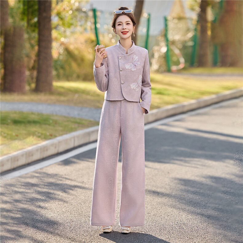 2026春季新款淑女气质御姐炸街两件套套装,女装套装/套裙,伊仟回