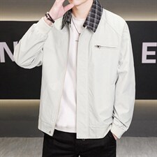 春秋季夹克男翻领外套男休闲百搭青年外套上衣N2603-P75，男装夹克，星座310B-3