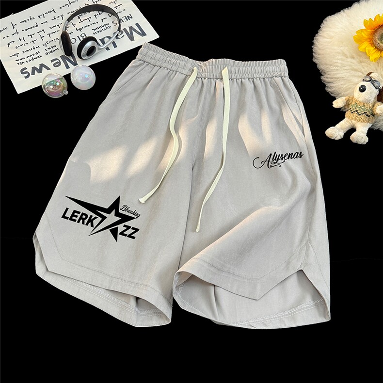 毛毯24夏款麂皮绒字母印花短裤DK66002P25控38，男装牛仔裤，电商A268A