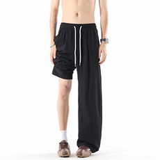 夏季新款垂感舒适休闲裤男潮流冰丝裤纯色直筒裤K3516-P35控58，男装休闲裤，星座209-2
