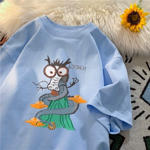 240G重磅美式印花纯棉大码宽松休闲短袖T恤 FSDX039 P25控38，男装T恤，电商B219B