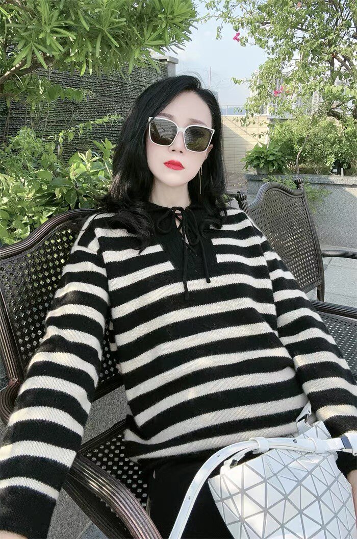 35%羊绒上衣女秋季宽松百搭套头长袖针织羊绒衫图片