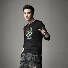 男圆领卫衣刺绣工艺个性潮时尚秋冬男标准码货号6011-1，男装卫衣，钱塘6007(原2006)