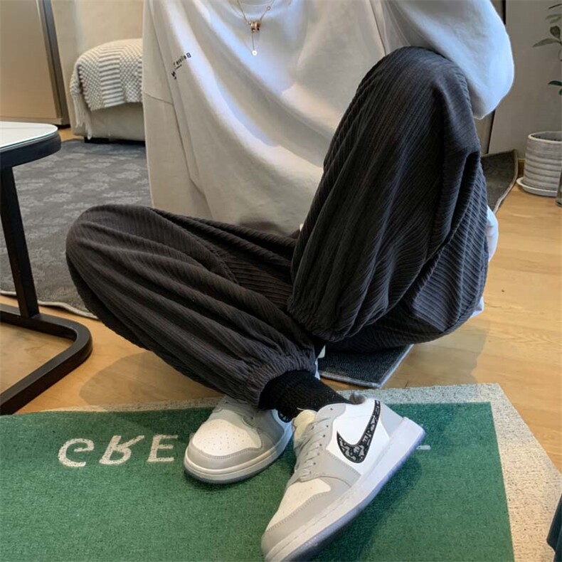 百搭舒适松紧灯芯绒聚酯纤维1002-特批35，男装休闲裤，星座718-1