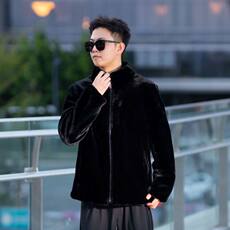 2024冬季新款金貂绒男士休闲皮毛一体仿皮草貂立领羽绒内胆外套，男装羽绒服，星座613