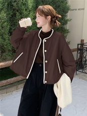 现货90白鸭绒圆领短款羽绒服女2025冬新款宽松时尚百搭保暖外套，女装羽绒服，琦鑫阁（原依鑫阁）