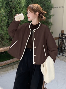现货90白鸭绒圆领短款羽绒服女2025冬新款宽松时尚百搭保暖外套图片