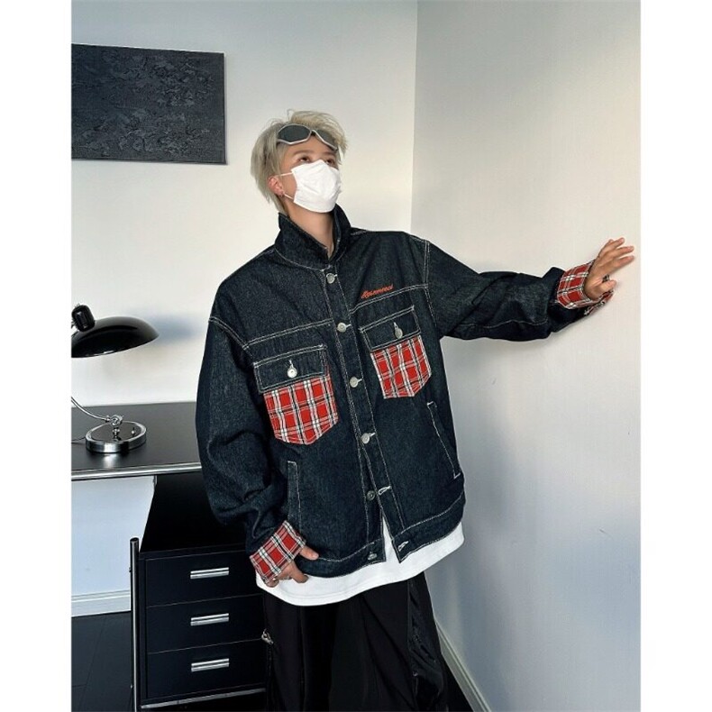 春季牛仔外套男2025年新款痞帅宽松夹克JK8364-P72，男装夹克，星座1109-3