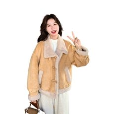 软糯奶呼呼加厚保暖皮毛一体外套2601P195K298，女装皮草，2C029
