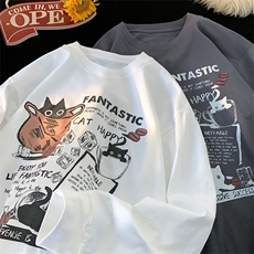 260g重磅长袖T恤宽松大码圆领打底衫M-5XLFSCT540P30控48，男装T恤，电商B219B