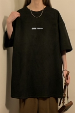 中性2026夏装麂皮绒情侣半袖衫男女装夏季宽松大码短袖T恤S210P28，男装T恤，电商A233-1