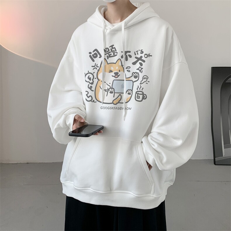 已注册/华棉秋新款内景宽松连帽卫衣男潮大码WY00309/P45加绒P50，男装卫衣，电商B316