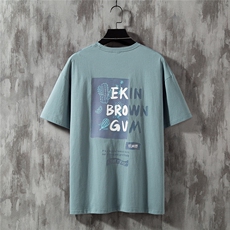 1图案已注册日系潮流休闲情侣大码M-5XL短袖T恤男水泥风7006特P18，男装T恤，星座226-2