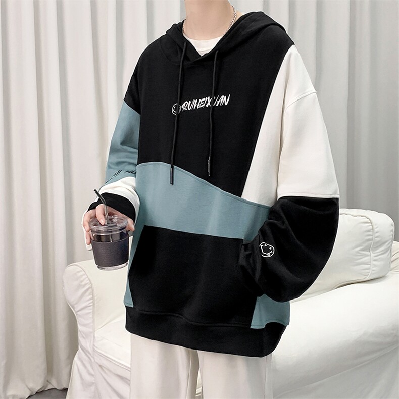 7XL-M港风长袖卫衣男2023春新款主推货足休闲胖子上衣加肥加大码，男装卫衣，钱塘717(原712)