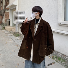 XZ213-19XZ07-P108控128港风大码oversize灯芯绒多口袋痞帅西服，男装西服，星座213