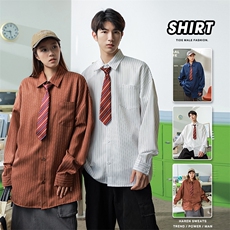 2025秋季新款格子衬衫男青少年时尚宽松潮流翻领衬衣HH9176，男装衬衫，星座1206（原A206）