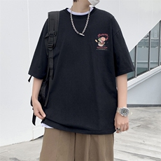 夏季潮牌宽松网红ins简约印花上衣美式街头短袖T恤男T1071-P32，男装T恤，星座512-2