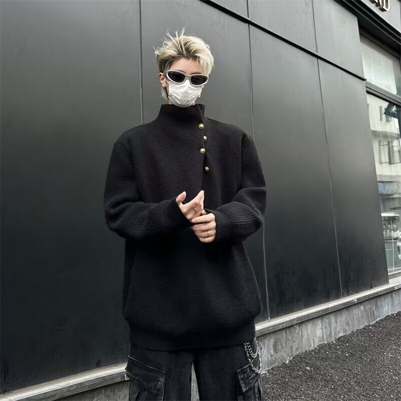 冬季小众针织宽松毛衣衫ins港风慵懒线衣-M031,男装针织衫/毛衣,星座1002-2