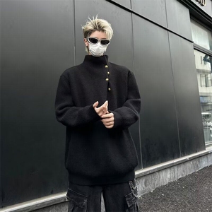 冬季小众针织宽松毛衣衫ins港风慵懒线衣-M031图片