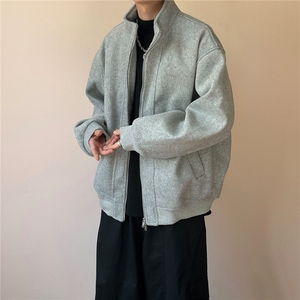 现货新款冬季羊毛呢子外套男士短款宽松休闲夹克A351-AJ2621-P135图片