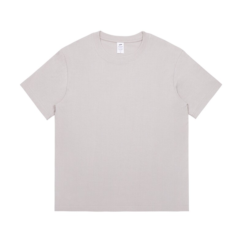 日系230g纯棉短袖T恤女装正肩圆领白t上衣纯色半袖打底衣服男，男装T恤，电商A110