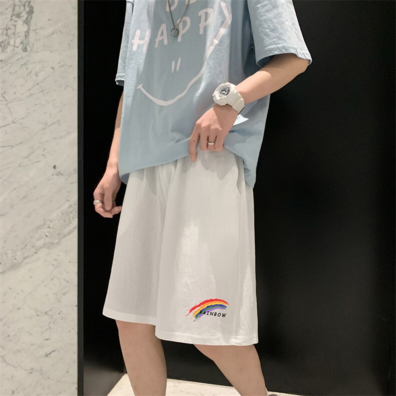 YD33064-P25港风潮牌亚麻短裤男大码棉麻五分裤男中裤沙滩裤,男装休闲裤,电商A040