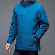 秋冬连帽男宽松加绒可脱卸内胆冲锋衣外套户外运动服BSN3009-P175，男装棉衣，星座1105-3
