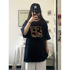 万针全刺绣工艺高品质260克双纱纯棉美式高街短袖T恤特P33，男装T恤，电商A486