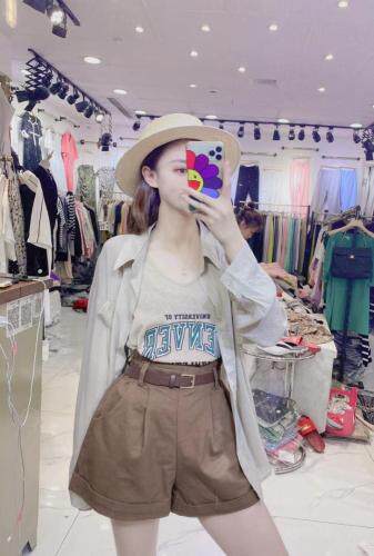 印字母背心两件套，女装背心吊带，DD+(4F)