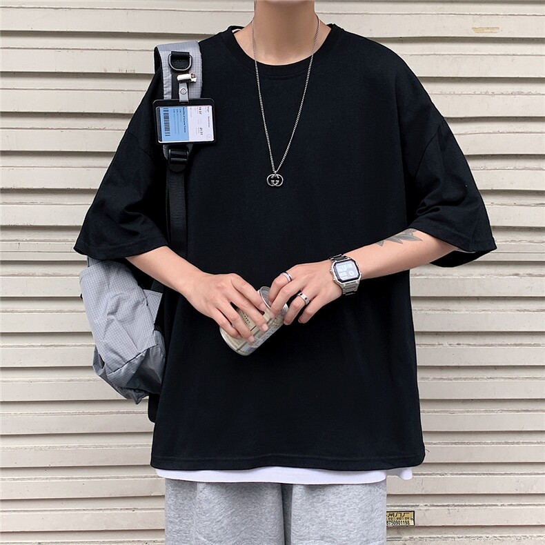 图案已注册港风日系休闲情侣潮大码风短袖T恤男DT726F30,男装T恤,星座227-7