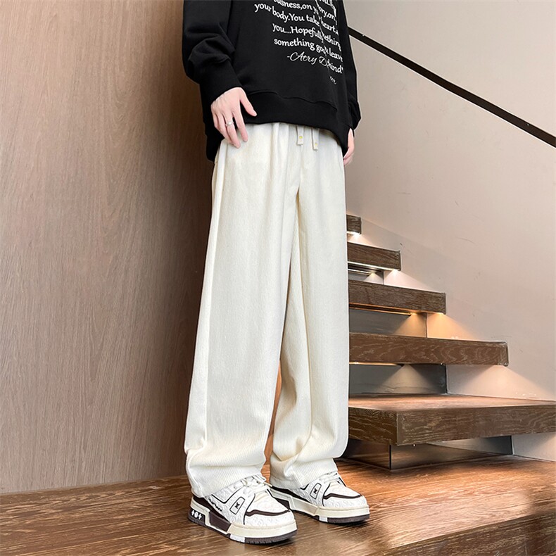 8XL-M灯芯绒裤子大码雪尼尔休闲长裤秋冬直筒裤阔腿裤KZ1925/P55图片